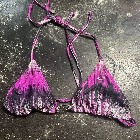 Oakley Other - Oakley Pink and Black Halter Bikini Top